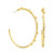 Luysa 2.55in 14k Gold-plated Hoop With Scattered Prong Set White Cubic Zirconia - Gold