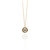 Luysa Delicate Pendant In 14k Gold Plated Brass With CZ Stone Strung On 14K Plated Brass Chain - Gold