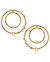 Luysa Gypsy Post Frontal Hoop With Prong Set White Cubic Zirconia And Freshwater Pearls - Gold