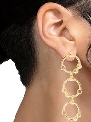Selene Linear Spherical Post Earrings