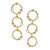 Selene Linear Spherical Post Earrings - 14k Gold