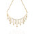 Talia 14K Gold Plated Brass Fringe Frontal Necklace - Gold