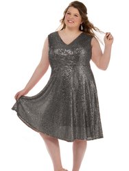 Pixie Dust Party Dress - Pewter