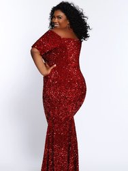 Spark Evening Gown - Cherry