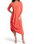 Drama 3/4 Sleeve Dress In Coral