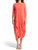 Drama 3/4 Sleeve Dress In Coral - Coral