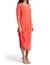 Drama 3/4 Sleeve Dress In Coral