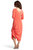 Drama 3/4 Sleeve Dress In Coral