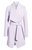 Abbey Gabardine Belted Trench Rain Wrap Coat Jacket In Purple - Purple