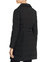 Asymmetrical Belted Stand Collar Puffer Coat In Black