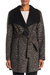 Ella Double Faced Wool Wrap Belted Coat In Leopard - Leopard