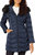 Gwen Chevron Puffer Coat In Galaxy - Galaxy