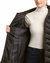 Leon Faux Fur Trim Hood Belted Coat Short Jacket In Black