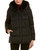 Morgan Faux-Fur Trim Puffer Short Coat In Black - Black