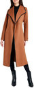 Women Black Juliette Double Face Wool Belted Coat In Caramel