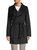 Women Ella Lightweight Wool Wrap Trench Coat Jacket In Black - Black