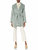 Women Tie Belt Wing Collar Wool Wrap Coat In Sage - Sage