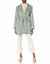 Women Tie Belt Wing Collar Wool Wrap Coat In Sage - Sage