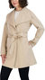 Womens Ella Jacket Wool Wrap Coat With Tie Belt In Light Beige Ivory - Light Beige Ivory