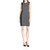 Women's Kinley Crew Neck Scuba Sleeveless Mini Dress In Gray & Black - Gray & Black