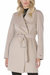 Wool Wrap Coat With Tie Belt In Soft Almond - Soft Almond