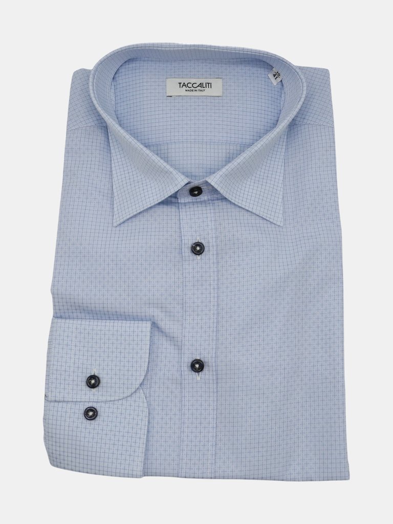 Men's Plaid Dress Shirt - Blue