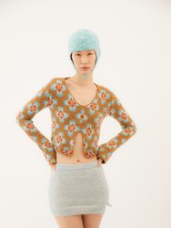 Alhena Knit Sweater - Brown / Light Blue