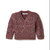 Kids V-neck Cable Sweater - Brown