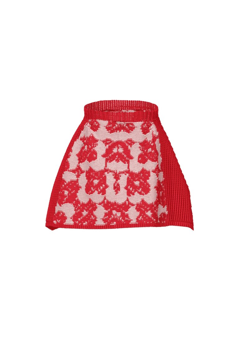 Millie Links Knit Skirt - Red