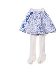 Girls Skirt with Tights - Multi