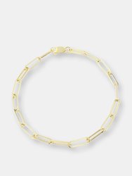 14k 3.3mm Paper Clip Bracelet - Yellow Gold