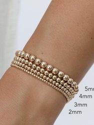 14k Gold 3mm Beads Bracelet