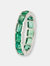 Bezel Set East-West Emerald Cut Gemstone Eternity Band