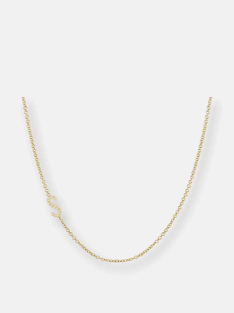 Diamond Asymmetrical Initial Necklace