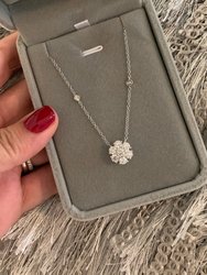 Diamond Flower Cluster Necklace