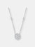 Diamond Flower Cluster Necklace - White Gold