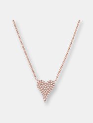 Extra Small Pave Heart Necklace