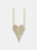 Medium Elongated Pave Heart Paperclip Necklace - Yellow Gold
