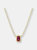 Mixed Shapes Gemstone Bezel Pendant Necklace