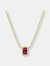 Mixed Shapes Gemstone Bezel Pendant Necklace