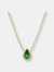 Mixed Shapes Gemstone Bezel Pendant Necklace