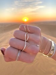 Multiple Bezels Hand Chain Bracelet