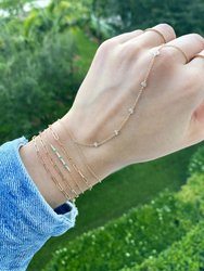 Multiple Bezels Hand Chain Bracelet