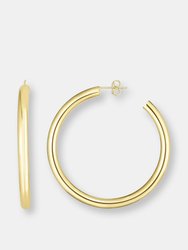 Tube Hoop Earring - Yellow Gold