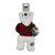 12" Plaid Polar Bear Dog Toy With Squeaker