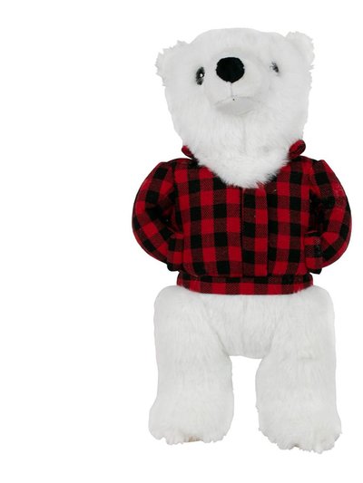 Tall Tails 12" Plaid Polar Bear Dog Toy With Squeaker product