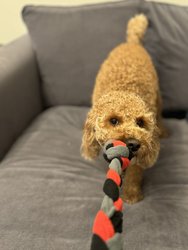 15" Braided Fleece Dog Tug Toy
