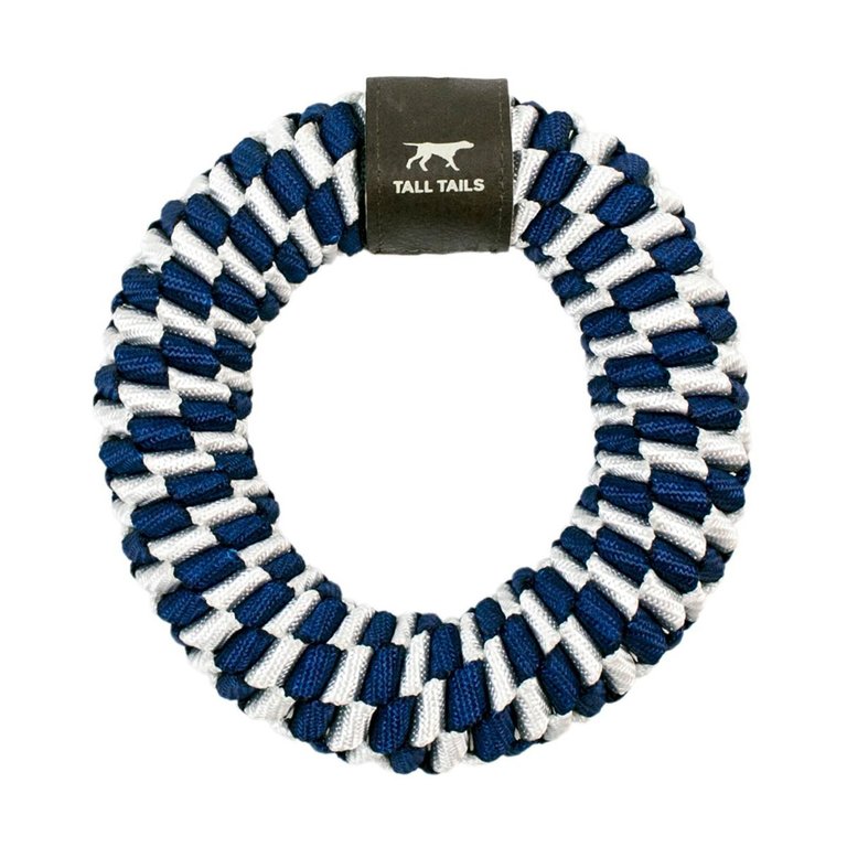 9" Braided Ring Toy - Navy