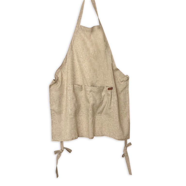 Linen-Blend Apron