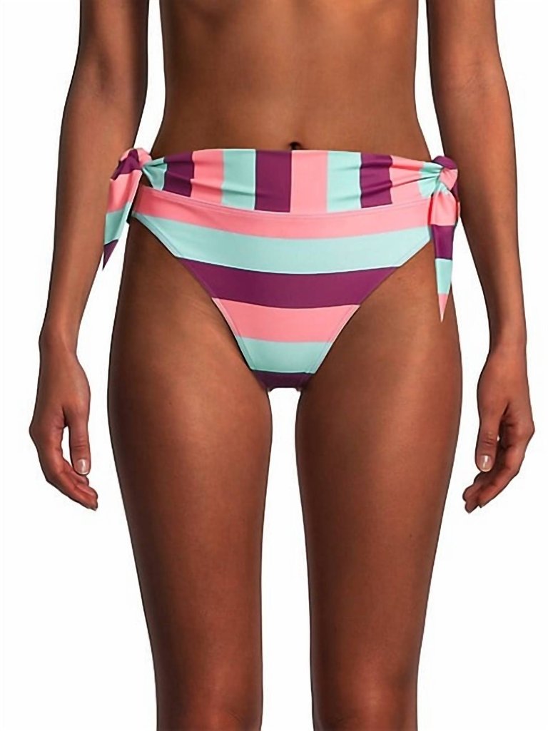 Poppy Bikini Bottom In Salmon Rose Multi - Salmon Rose Multi